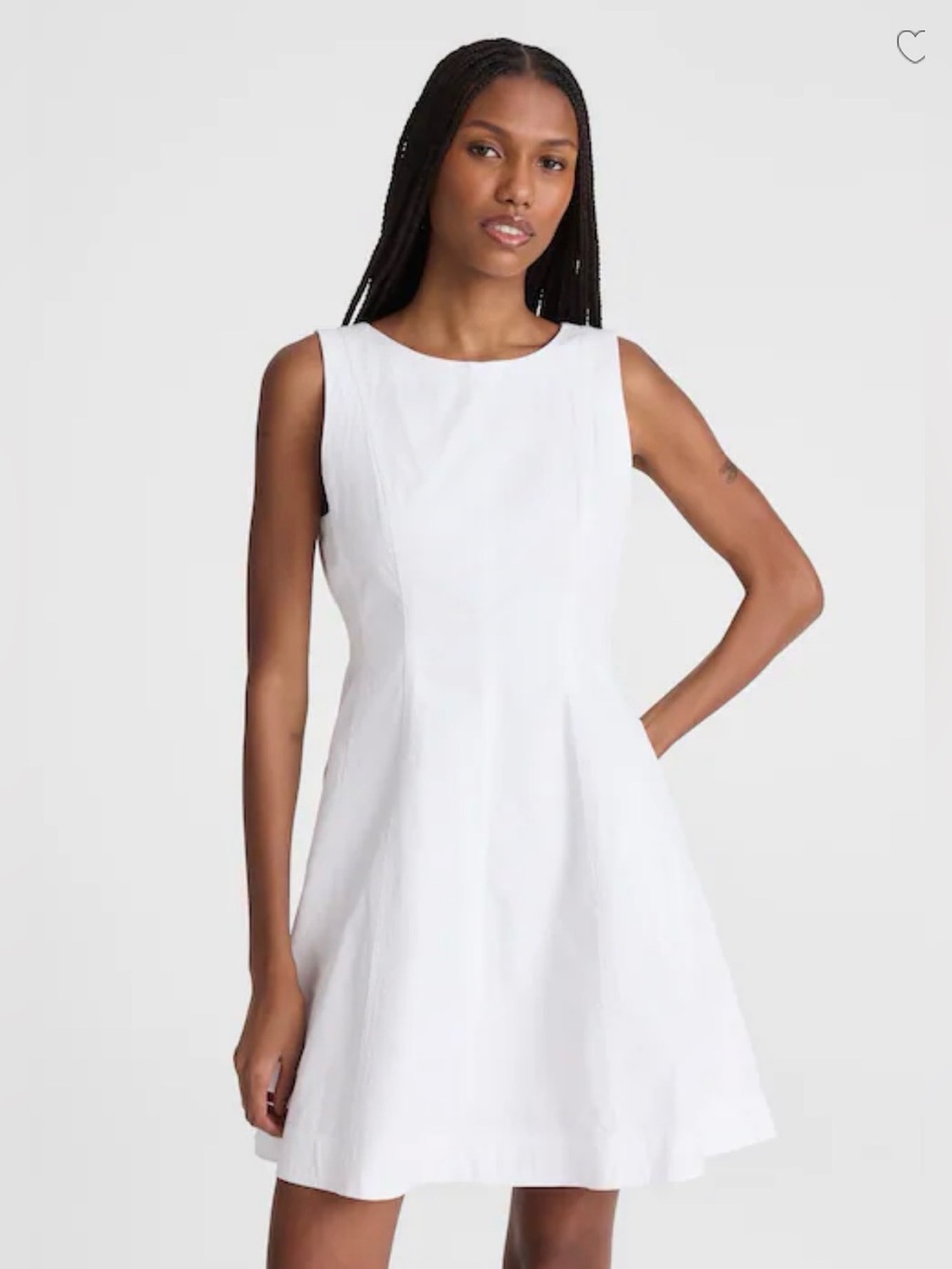 Madewell White Rylee A-Line Mini Dress Cotton Poplin NWT 2 #2735 - Picture 9 of 10